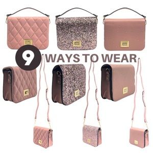 CYNTHIA ROWLEY Mix & Mingle Convertible Crossbody Handbag Mini Bag Set NIB